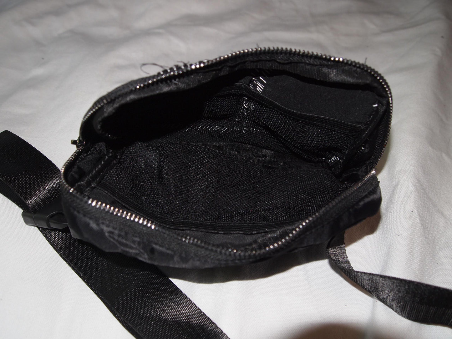 Crust Punk Black Patched Fanny Pack Crossbody Bag Discharge Hardcore Handmade