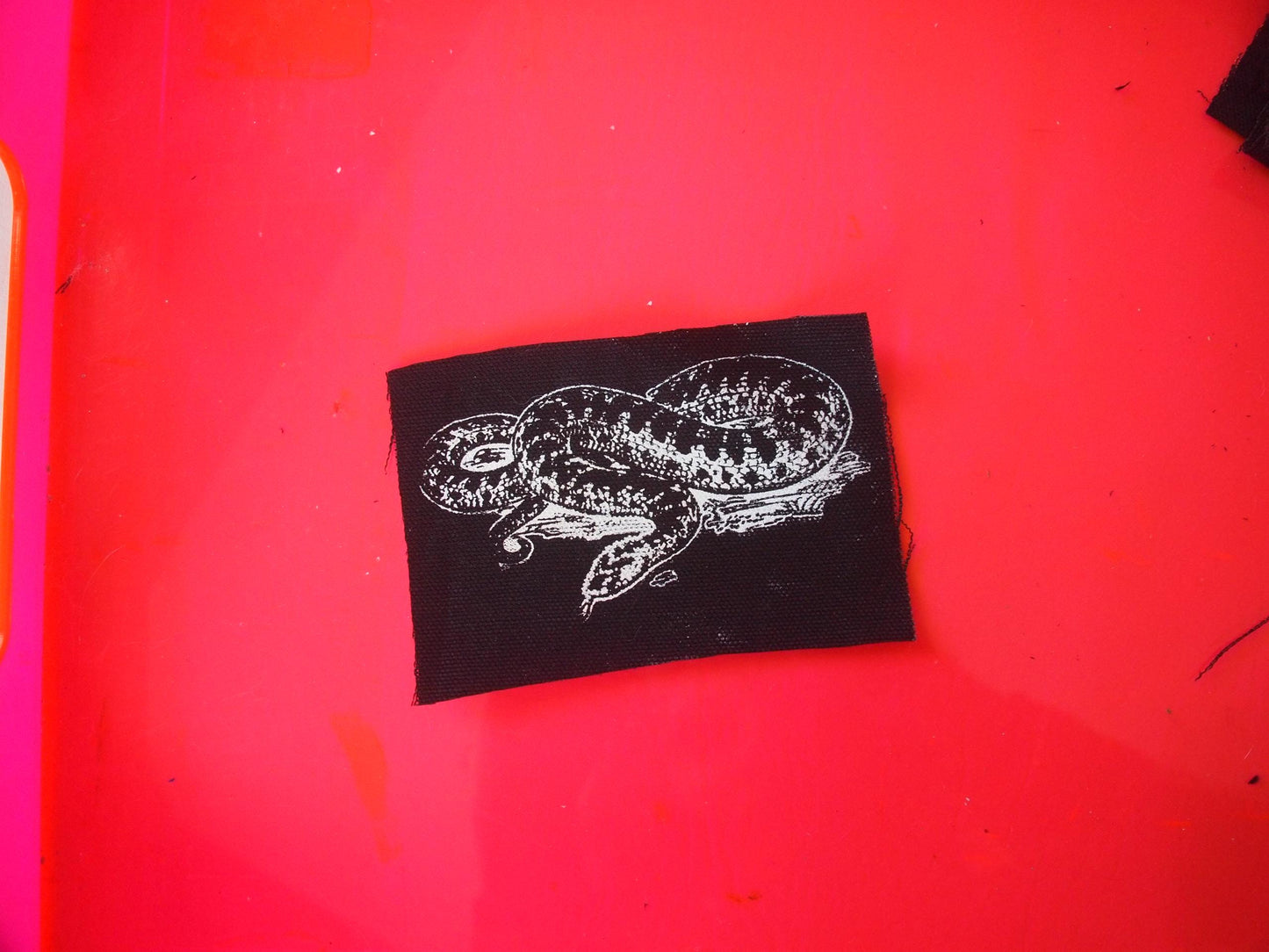 Coiled Rattlesnake Illustration Patch