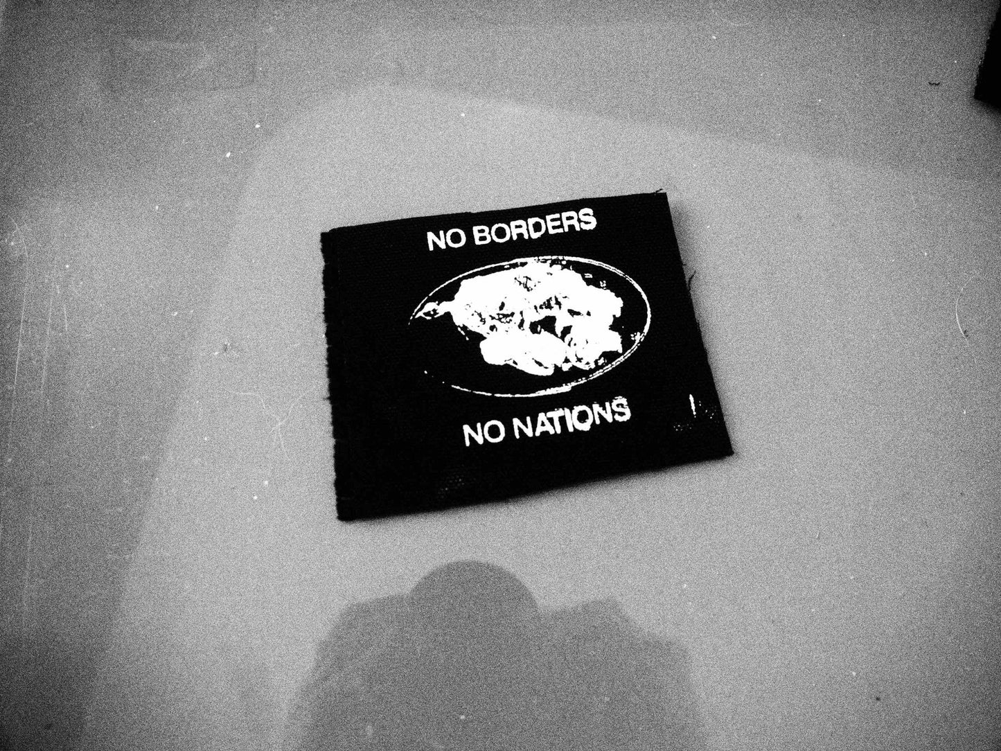 No Borders, No Nations PANGEA Continents Patch - anti ICE border patrol