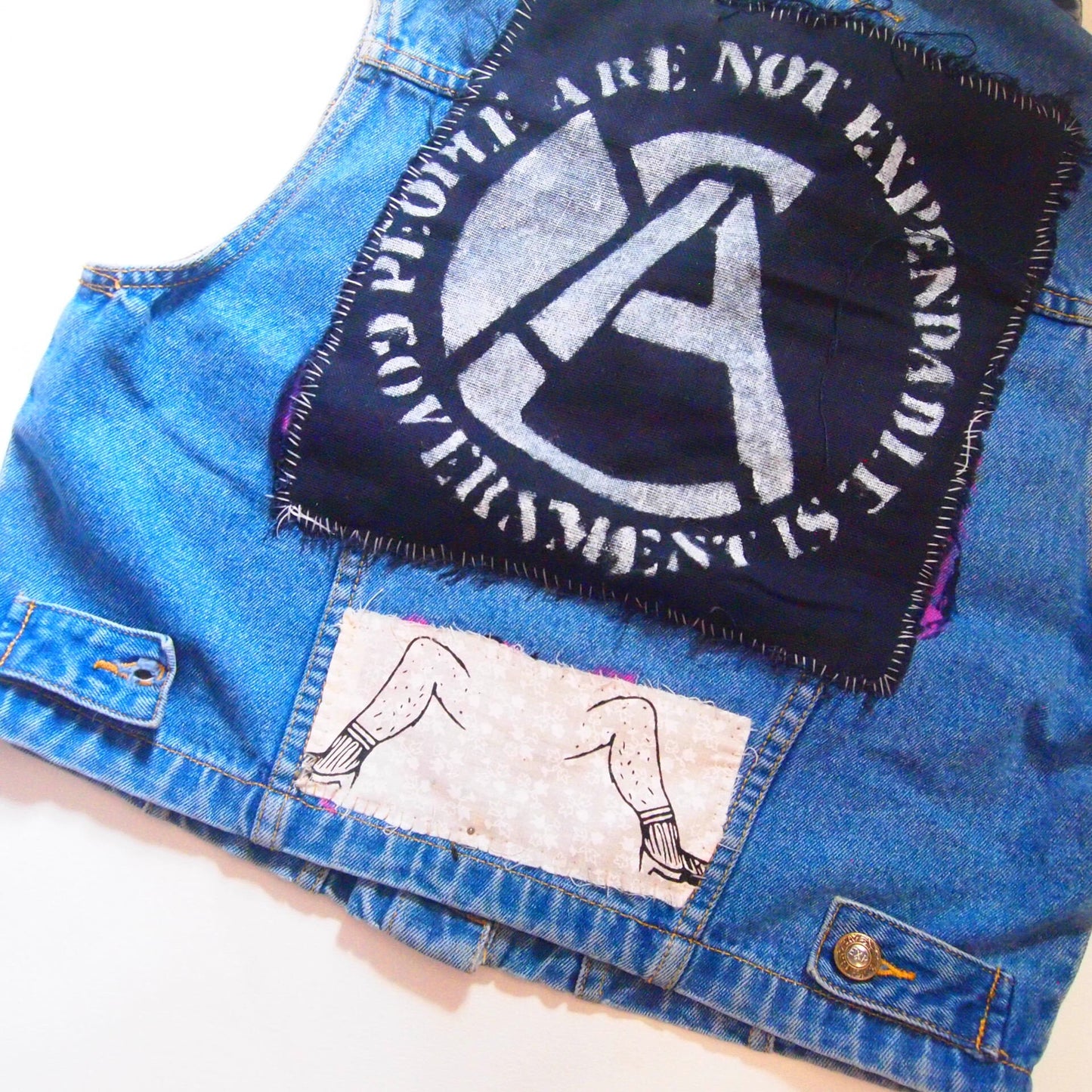 MED Aus Rotten Crust Punk Patched Studded Vest