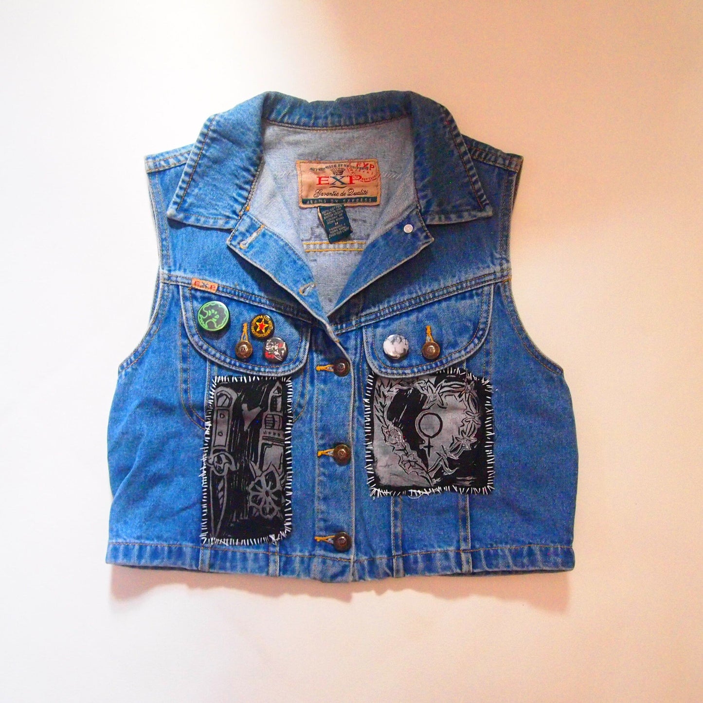 MED Aus Rotten Crust Punk Patched Studded Vest
