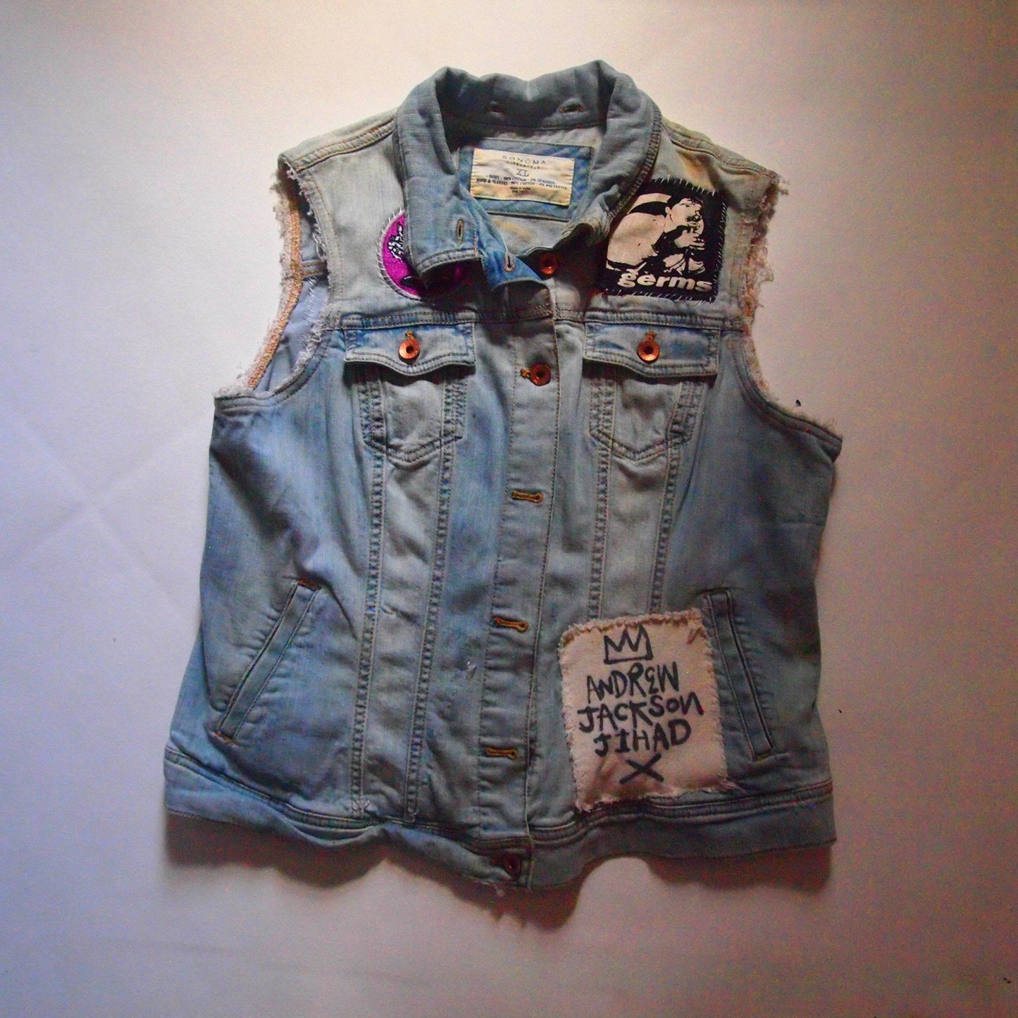 Love Will Shred Us Apart Custom Patched Denim Vest