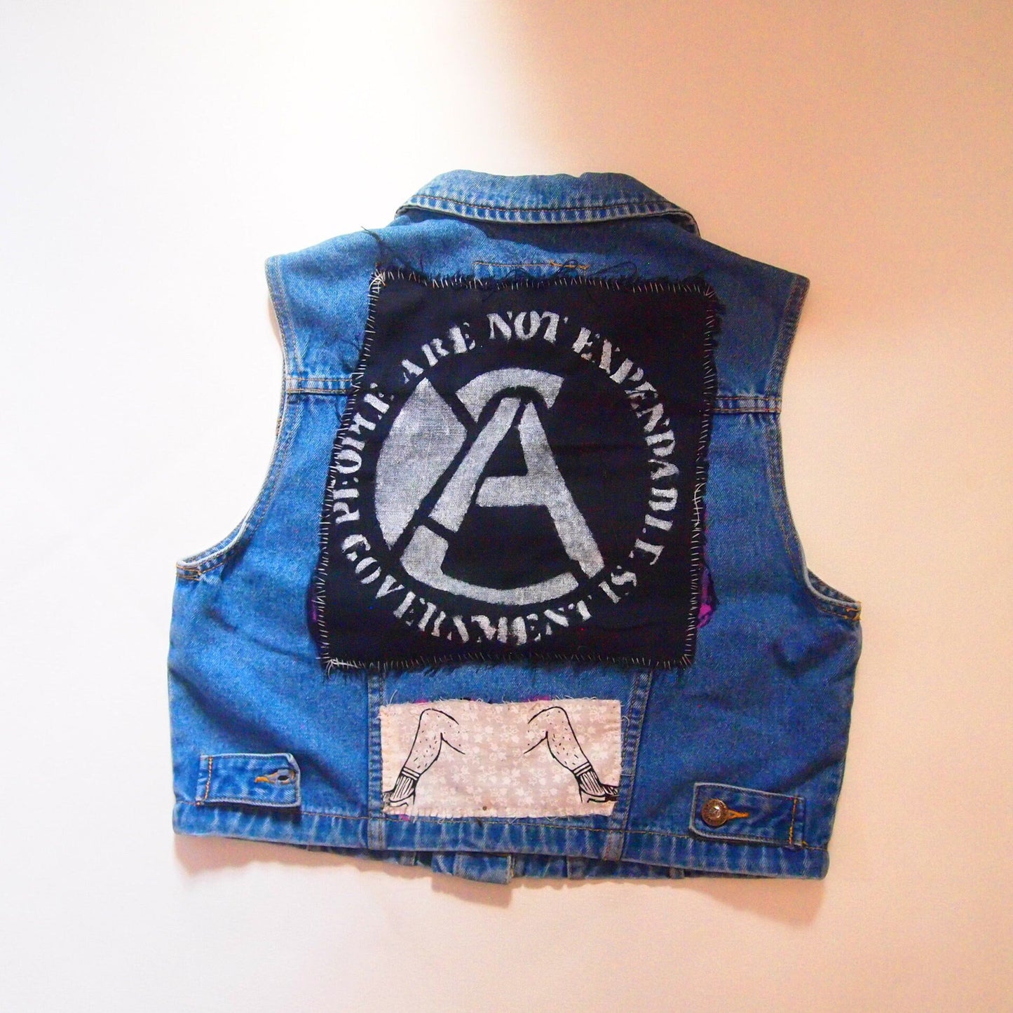 MED Aus Rotten Crust Punk Patched Studded Vest