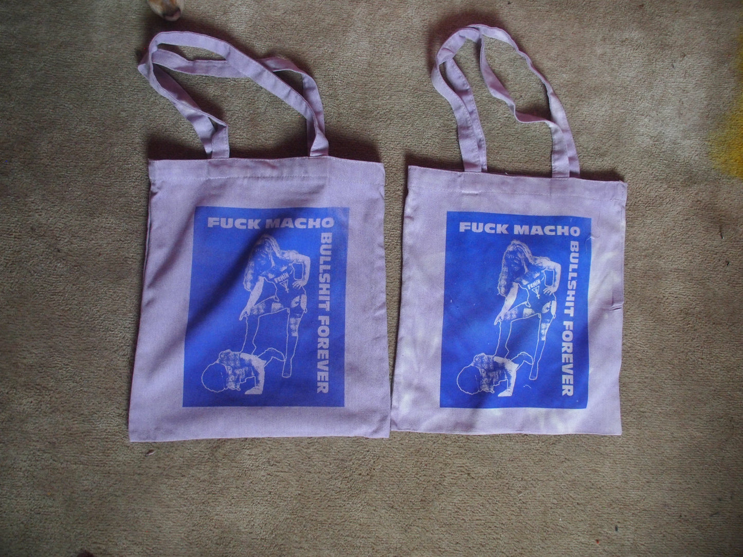 "FUCK MACHO BULLSHIT FOREVER" Canvas Tote Bag