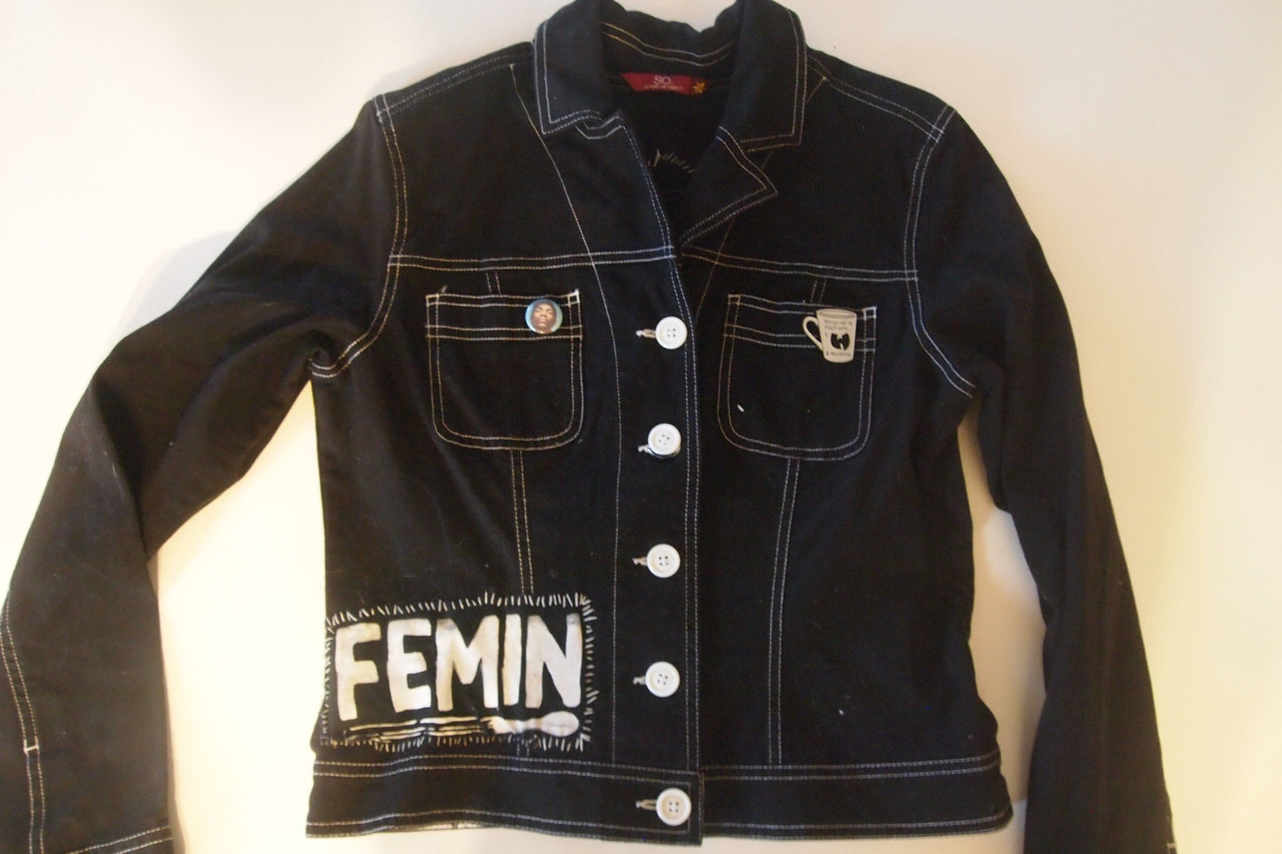 Custom Cypress Hill Vintage Patched Black Denim Jacket Sz M 90s Hip Hop Wu Tang Clan Snoop Dogg Handmade Punk Patch