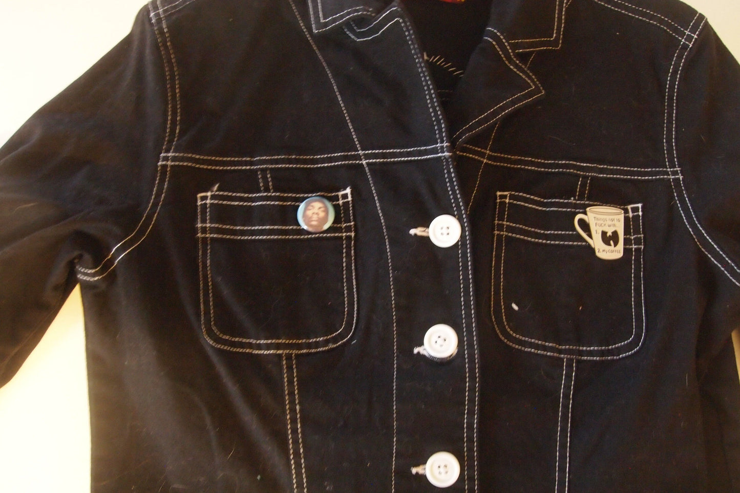 Custom Cypress Hill Vintage Patched Black Denim Jacket Sz M 90s Hip Hop Wu Tang Clan Snoop Dogg Handmade Punk Patch