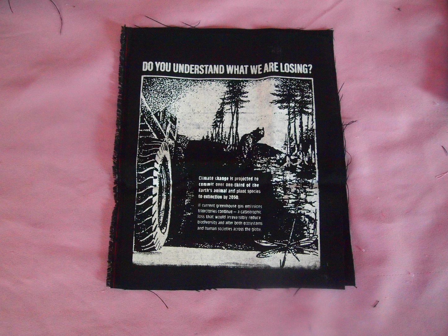 Do You Understand What We Are Losing? Back Patch - Environmentalist Eco Anarchist Anti-Deforestation Climate Change Earth First Liberation