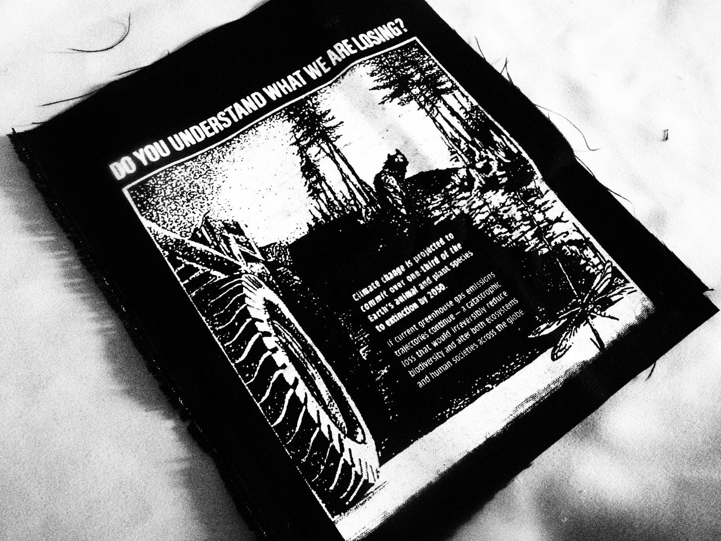 Do You Understand What We Are Losing? Back Patch - Environmentalist Eco Anarchist Anti-Deforestation Climate Change Earth First Liberation