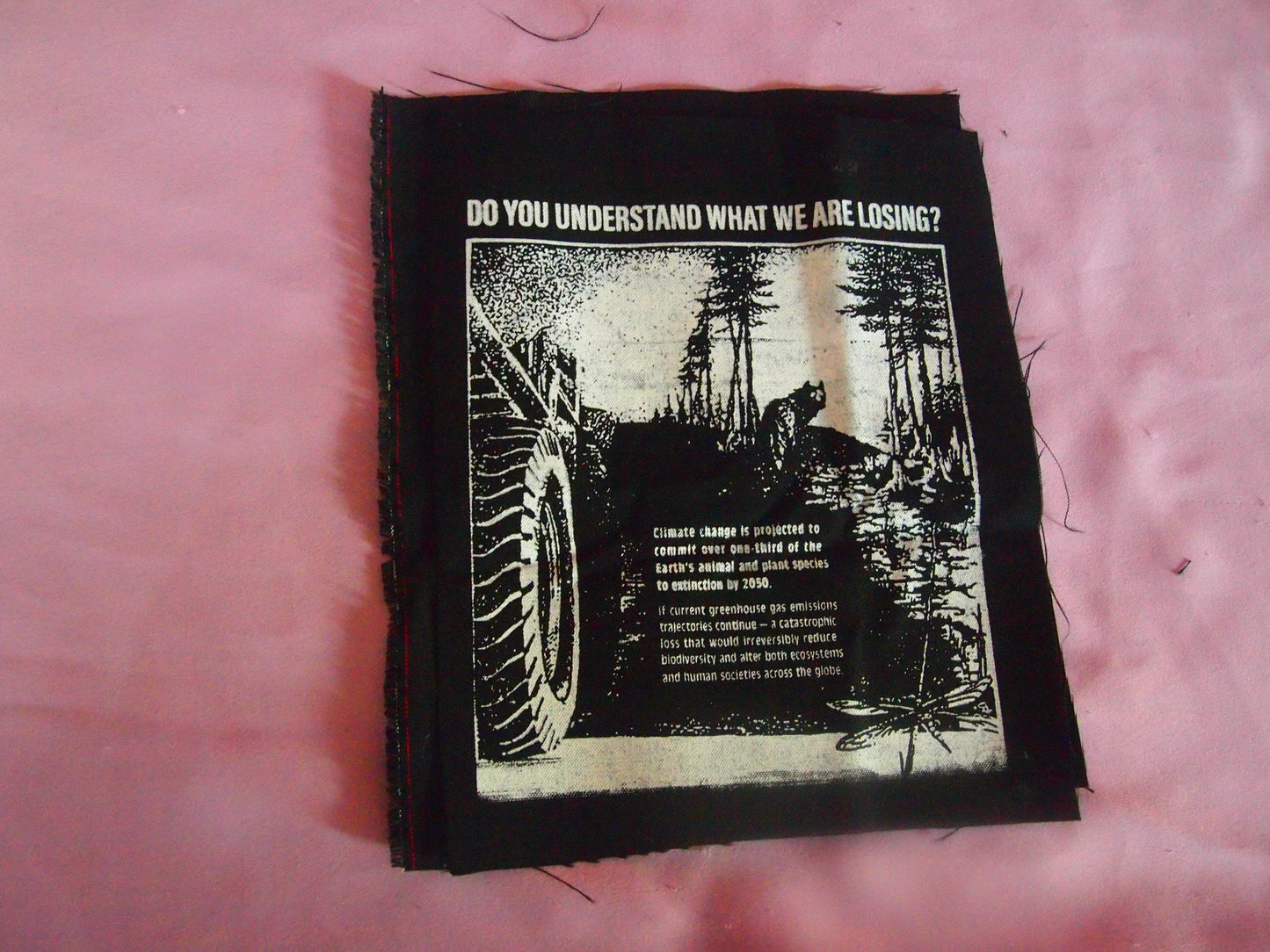 Do You Understand What We Are Losing? Back Patch - Environmentalist Eco Anarchist Anti-Deforestation Climate Change Earth First Liberation