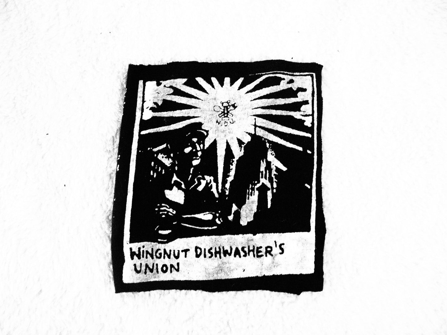 Wingnut Dishwashers Union Band Patch - Folk Punk Pat the Bunny
