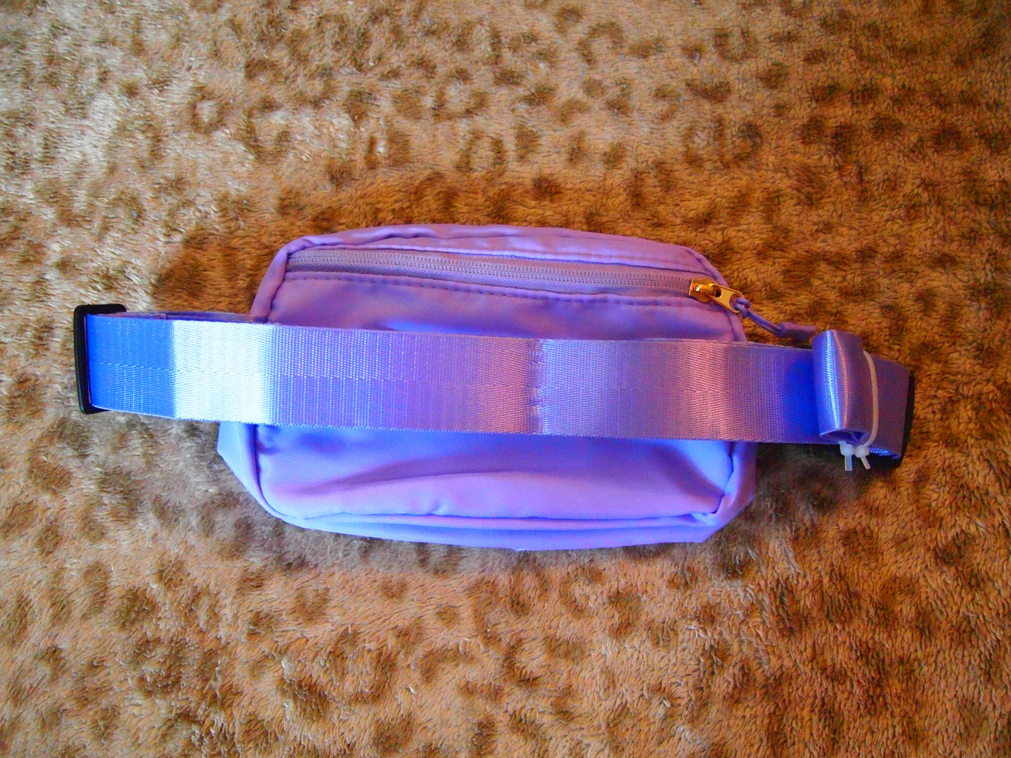 Custom Goth New Wave Pastel Purple Punk Patched Fanny Pack Crossbody Bag - Witch Fever The Cramps