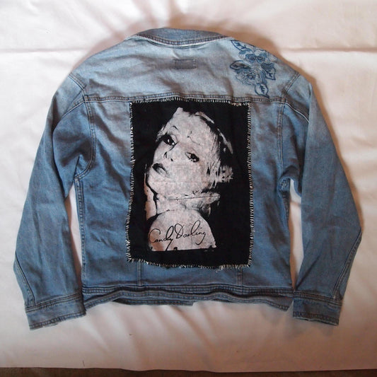 Custom Candy Darling Patched Denim Jacket - XS - Andy Warhol, Queer Art, Transgender History