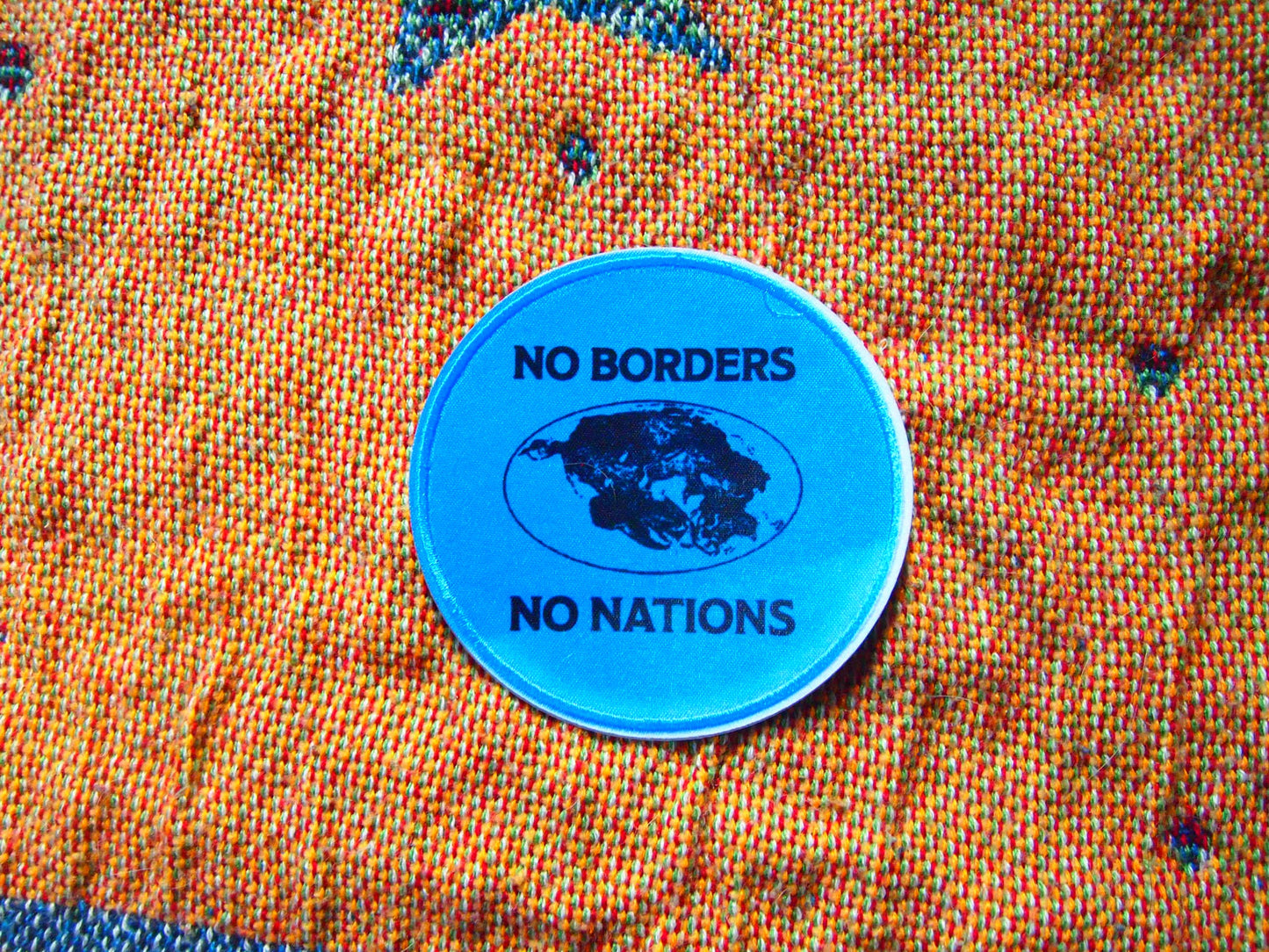 No Borders No Nations Pangea Iron On Patch