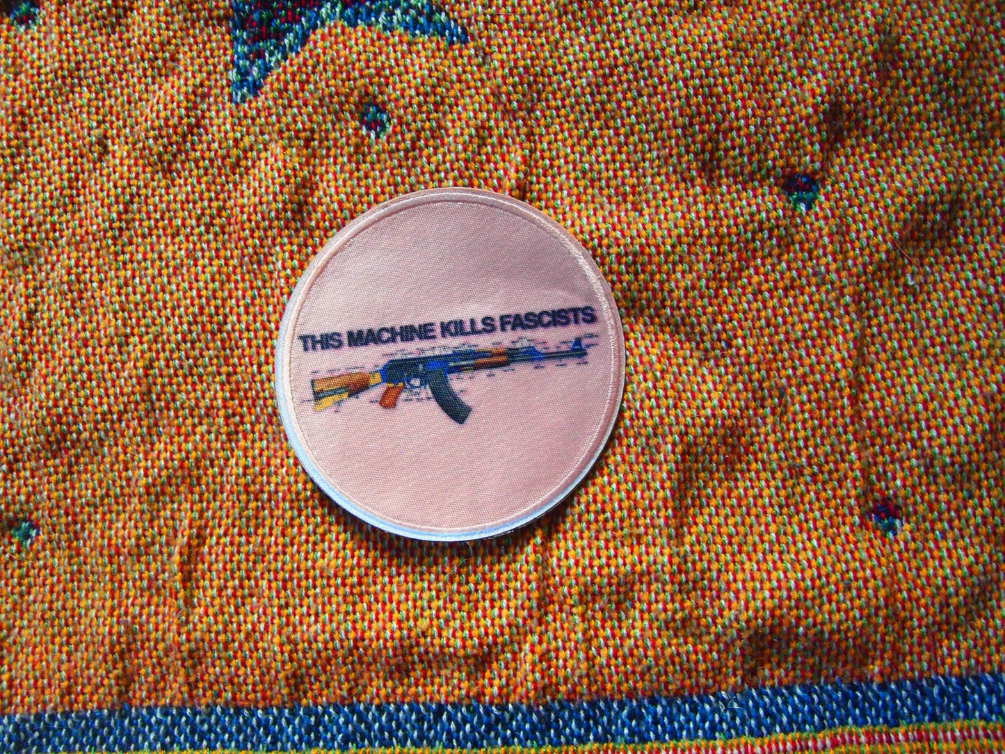 AK-47 "This Machine Kills Fascists" Iron On Patch