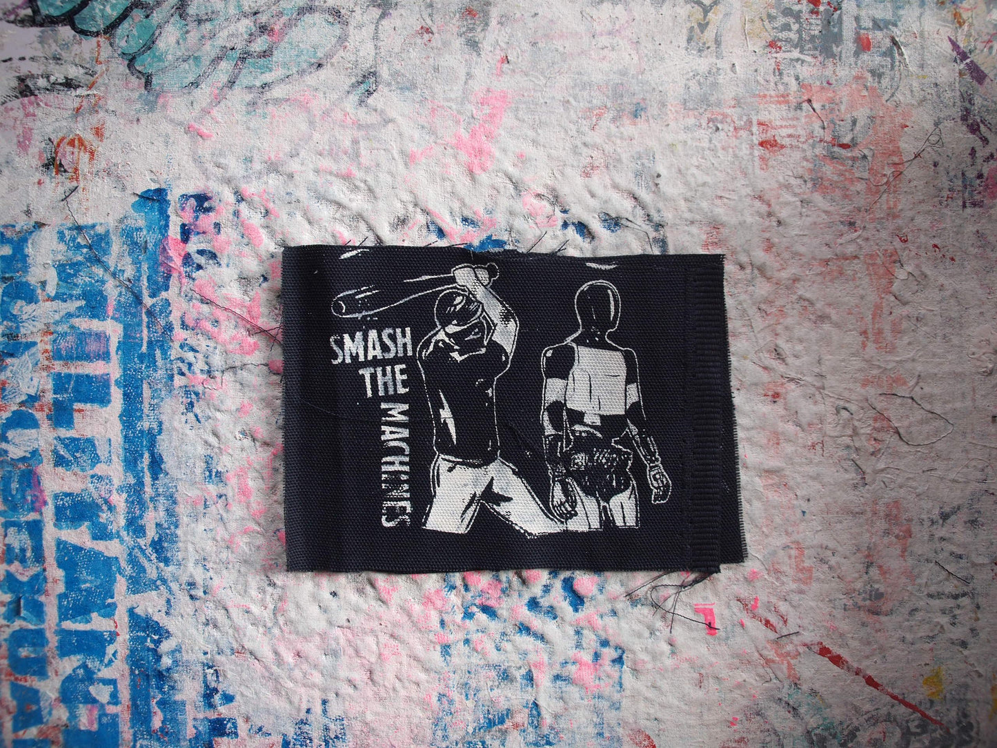 Environmentalism Patch Anti Tesla Robot AI “Smash The Machines” Patch Elon Musk Class War Eco Anarchism Earth First Zine Crust Punk Protest