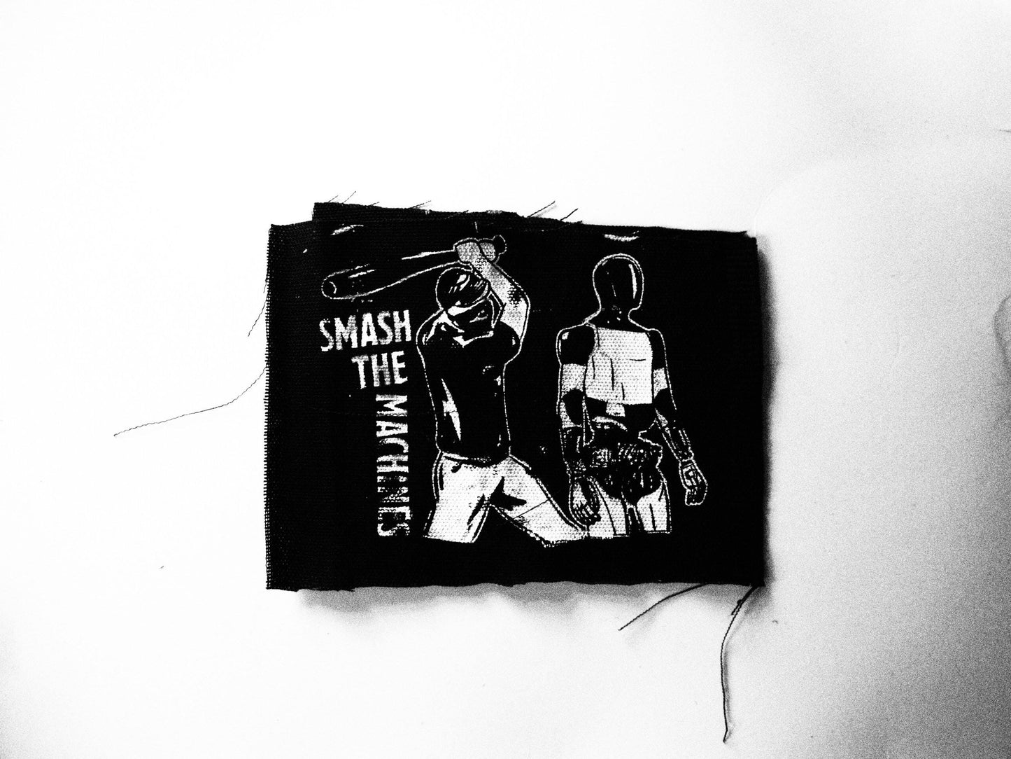 Environmentalism Patch Anti Tesla Robot AI “Smash The Machines” Patch Elon Musk Class War Eco Anarchism Earth First Zine Crust Punk Protest