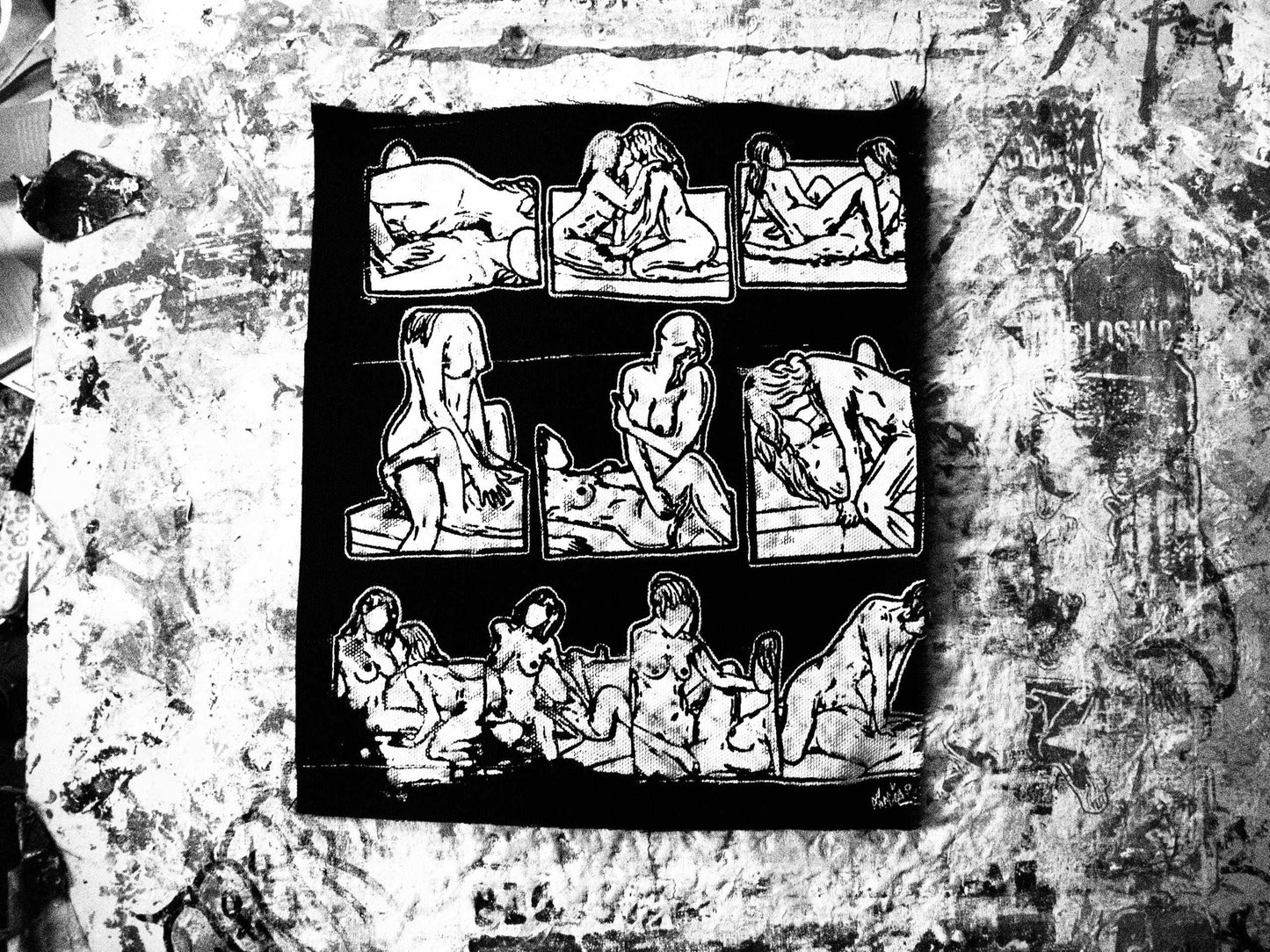 Queer Lesbian “Sapphic Love” Back Patch - NSFW Erotica Lesbian Art Sexual