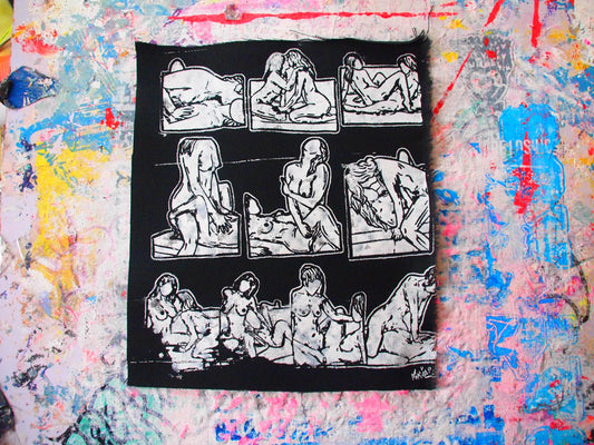 Queer Lesbian “Sapphic Love” Back Patch - NSFW Erotica Lesbian Art Sexual