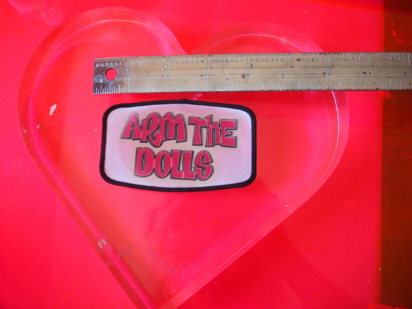 Arm The Dolls IRON ON Patch - Transgender LGBT Queer Punk Queercore Radical Anarchist