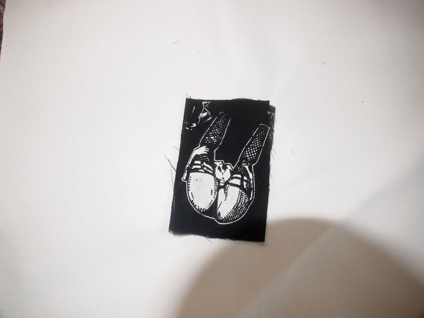Butt w/ Legs Up Fishnet Harness Illustration Patch - Original Queer Artwork Drawing