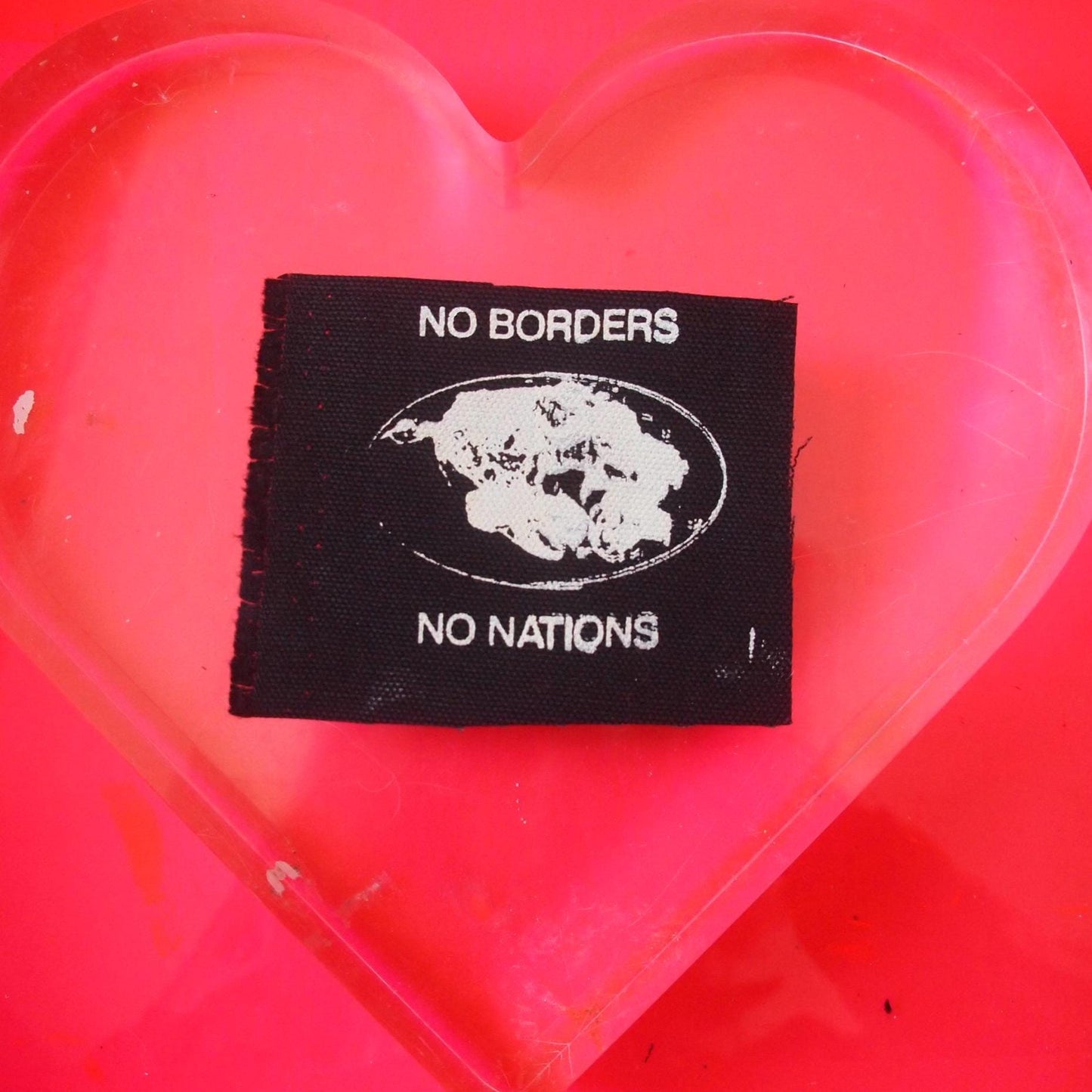 No Borders, No Nations PANGEA Continents Patch - anti ICE border patrol