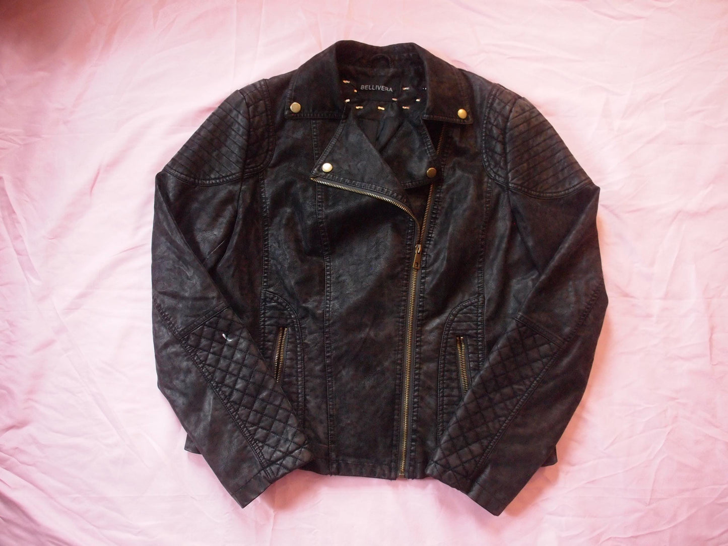 The Misfits Crimson Ghost Custom Studded Hand Painted Faux Leather Motorcycle Jacket Sz M Horror Punk