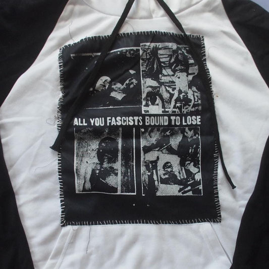 Anti-Fascist Back Patch “All You Fascists Bound To Lose” Dead Mussolini antifa leftist anarcho punk
