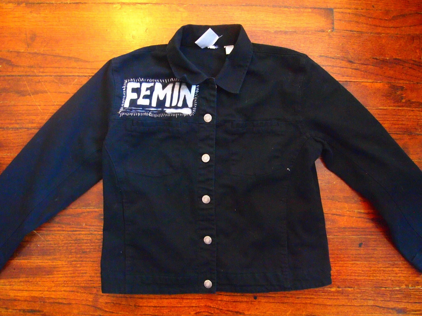 MED Custom Ice Cube Vintage Patched Black Denim Jacket