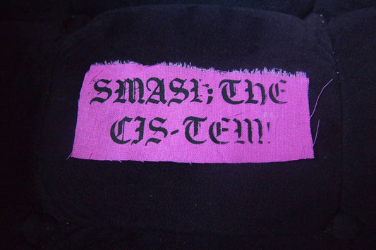 Smash The Cis-Stem Queer Punk LGBT Patch