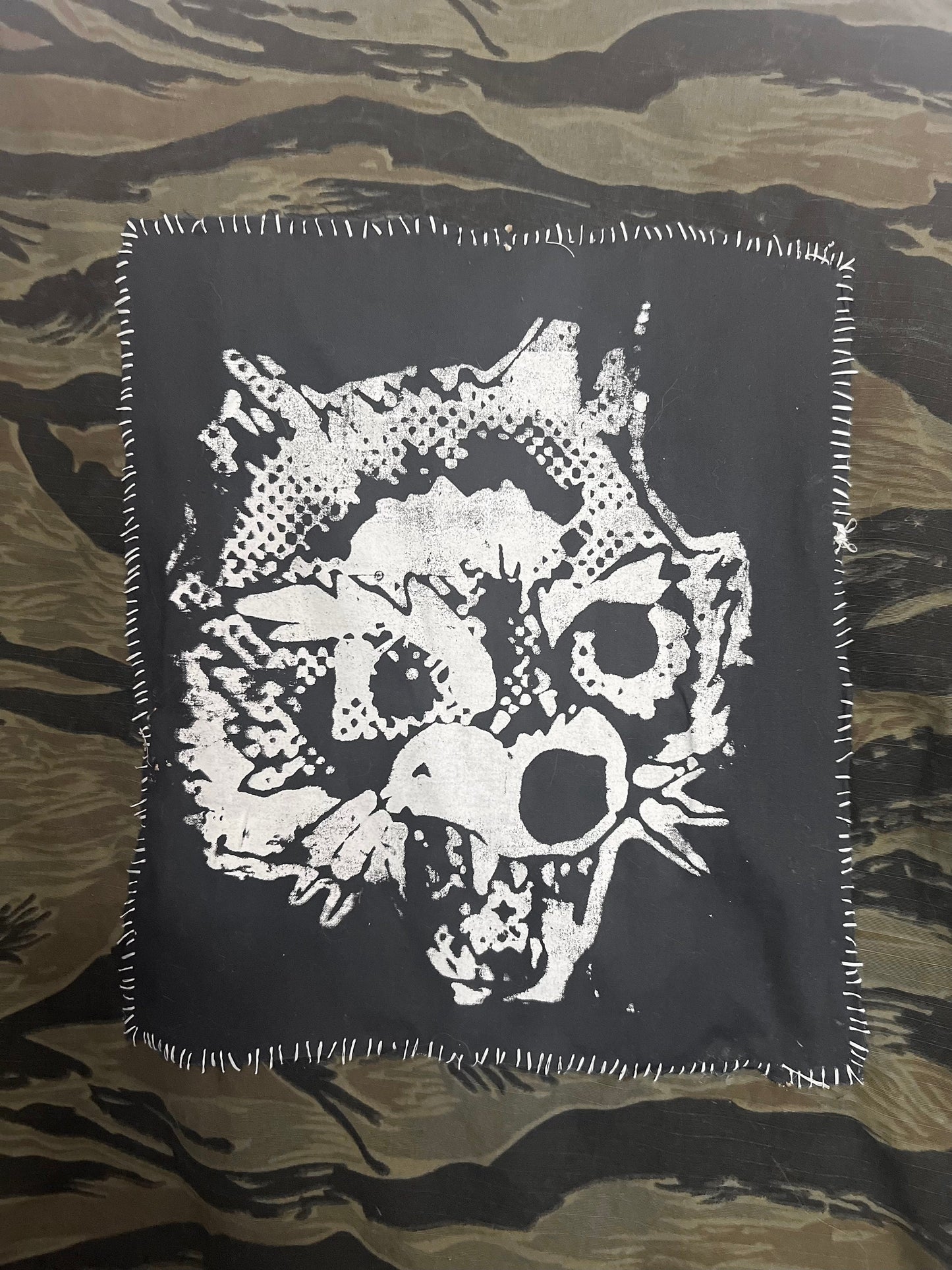 Cute Angry Raccoon Scowl Back Patch