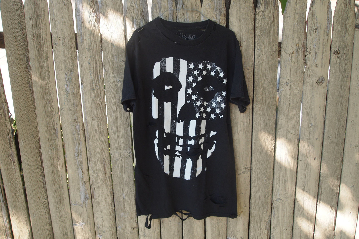 The Misfits Distressed Thrashed American Flag Crimson Ghost Logo Sz S Vintage