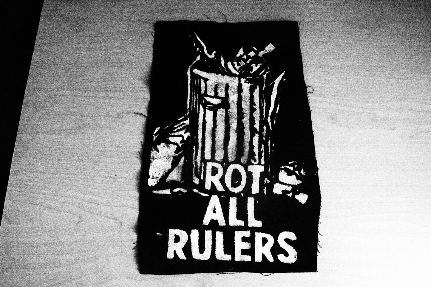 Rot All Rulers Anarchism Back Patch Anti Hierarchy Anarchist Anarcho Punk