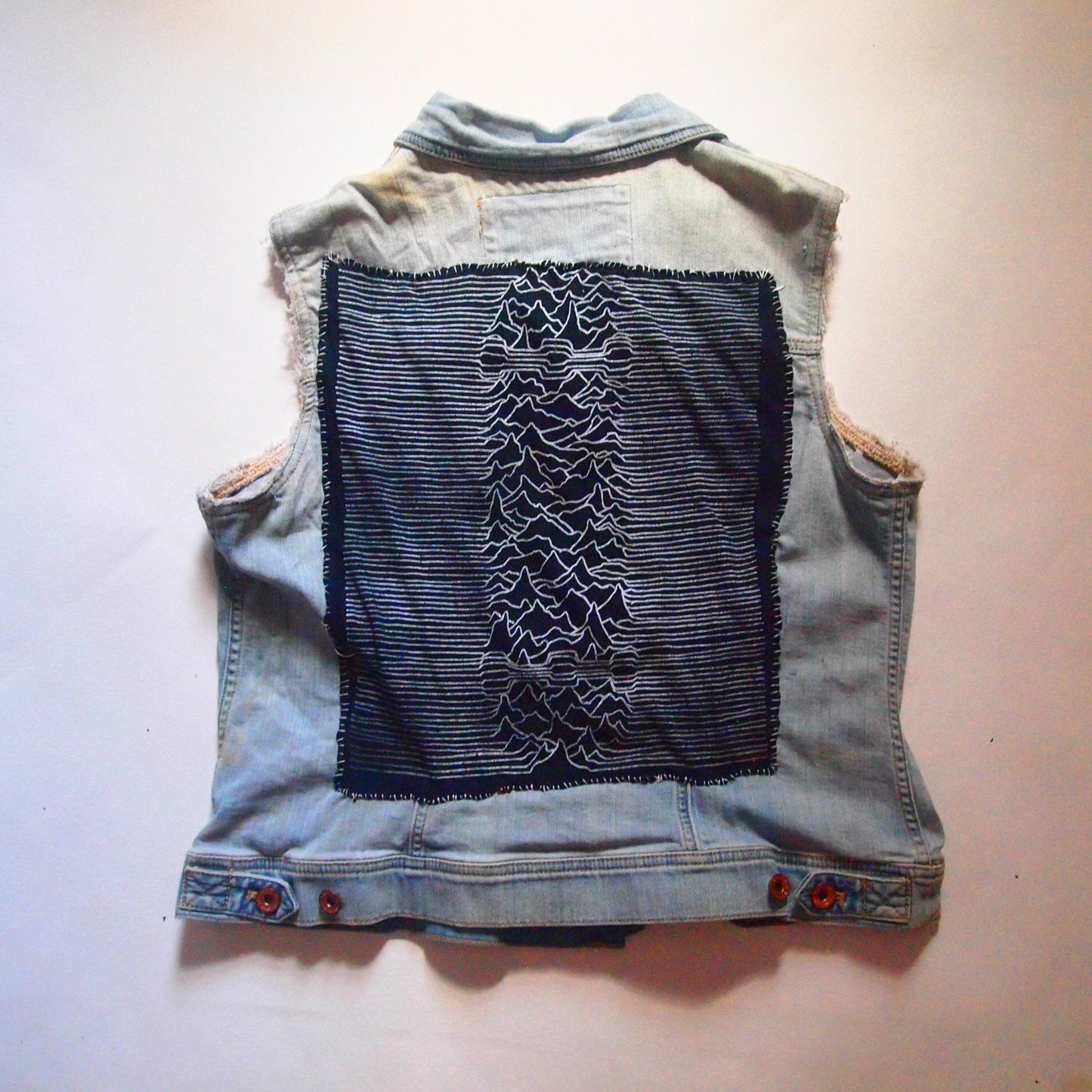 Love Will Shred Us Apart Custom Patched Denim Vest