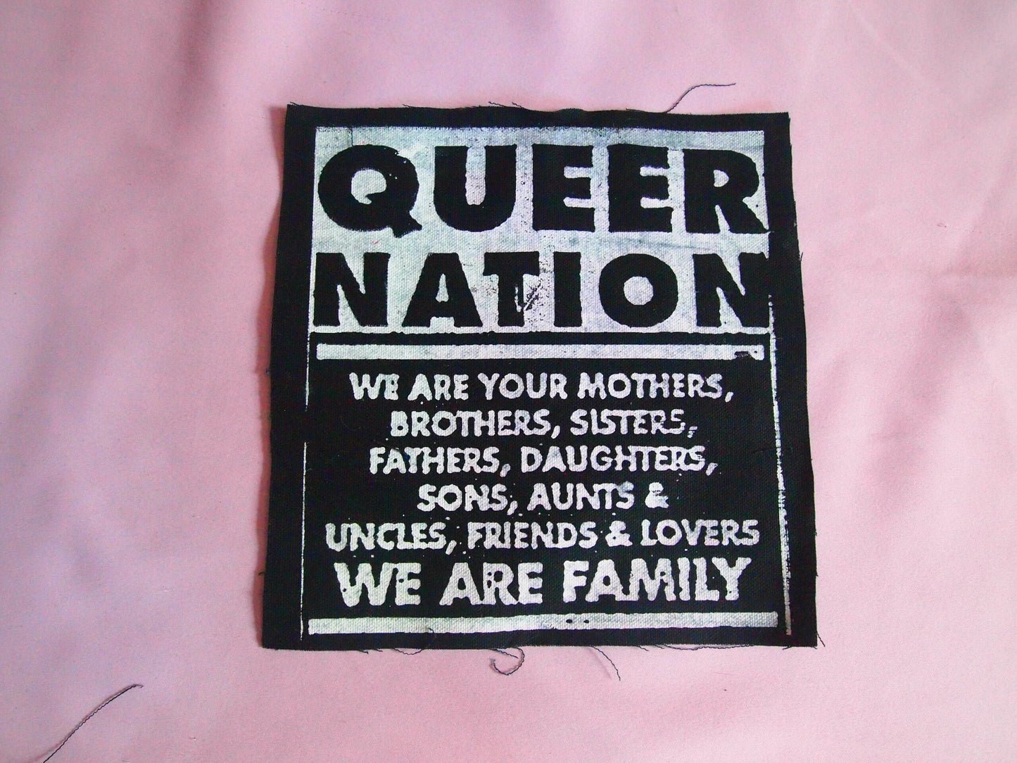 QUEER NATION - We are Family Back Patch