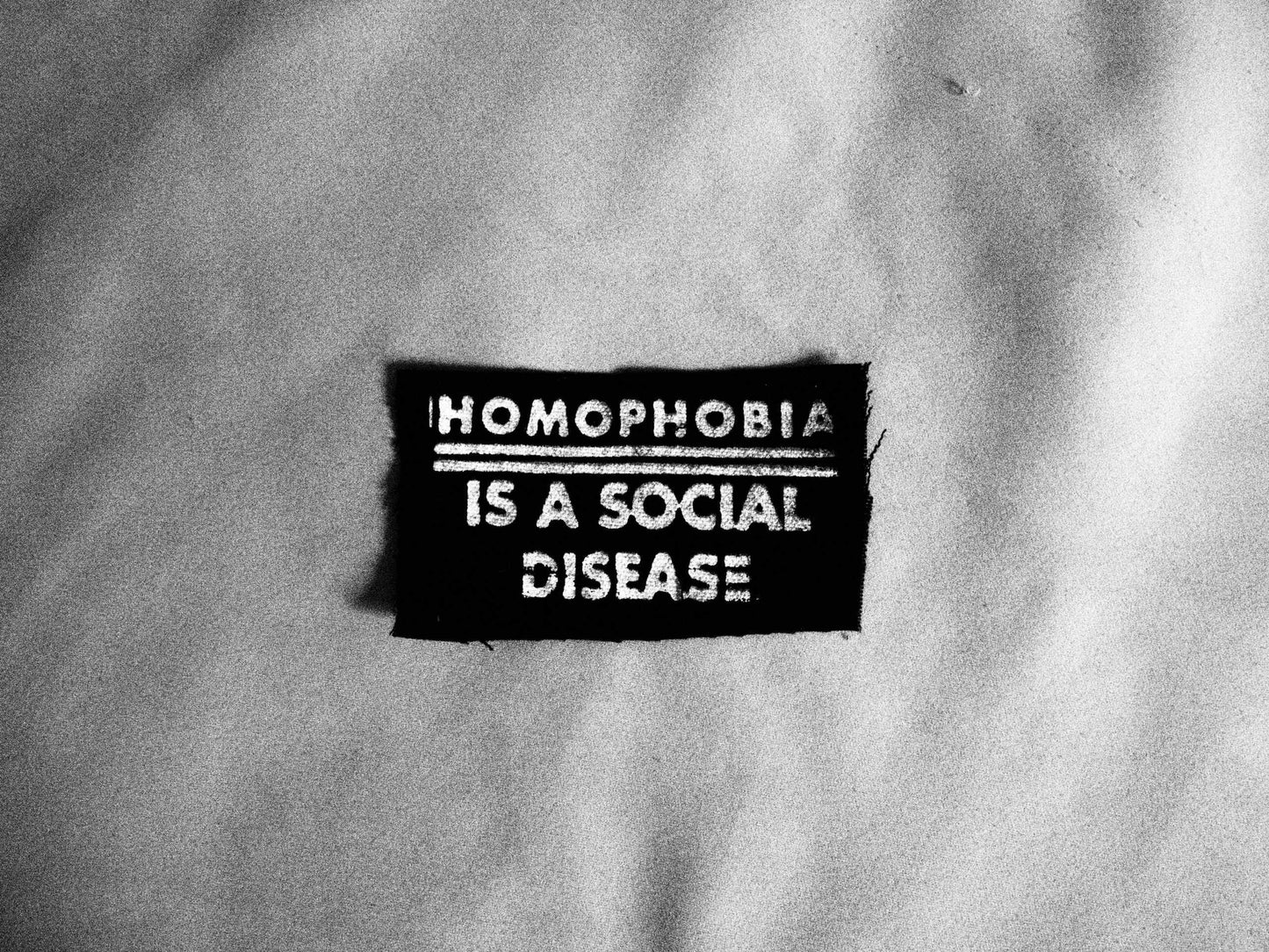 Homophobia is a Social Disease - Vintage Queer Nation Screen Printed Patch