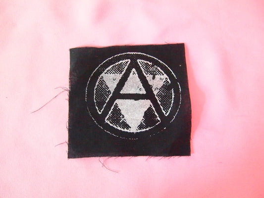 Queer Anarchism Symbol Patch Pink Inverted Triangle